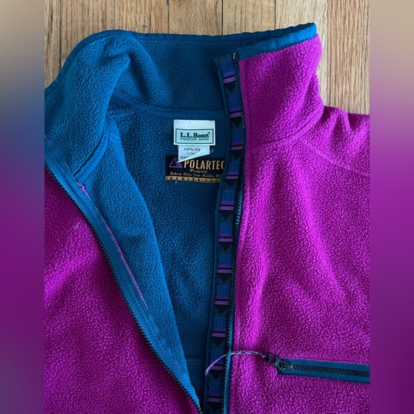 LL Bean fleece anorak size S - Picture 4 of 7